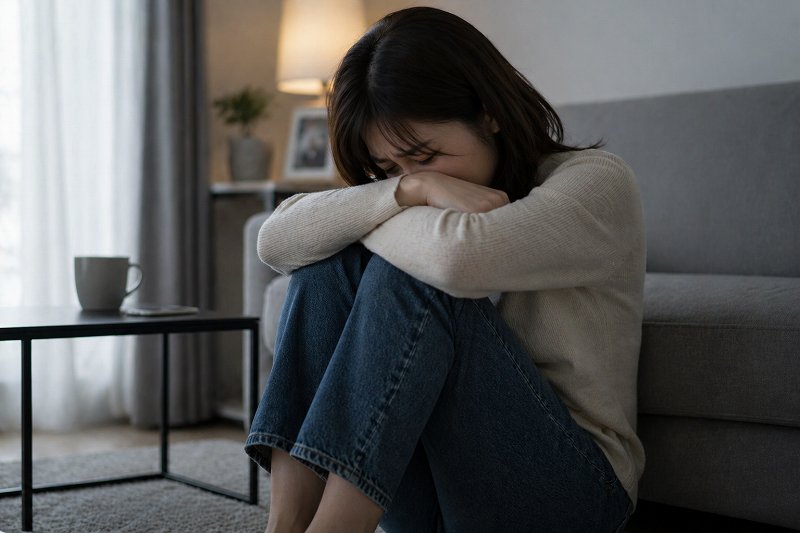 浮気調査で悩む女性のイメージ