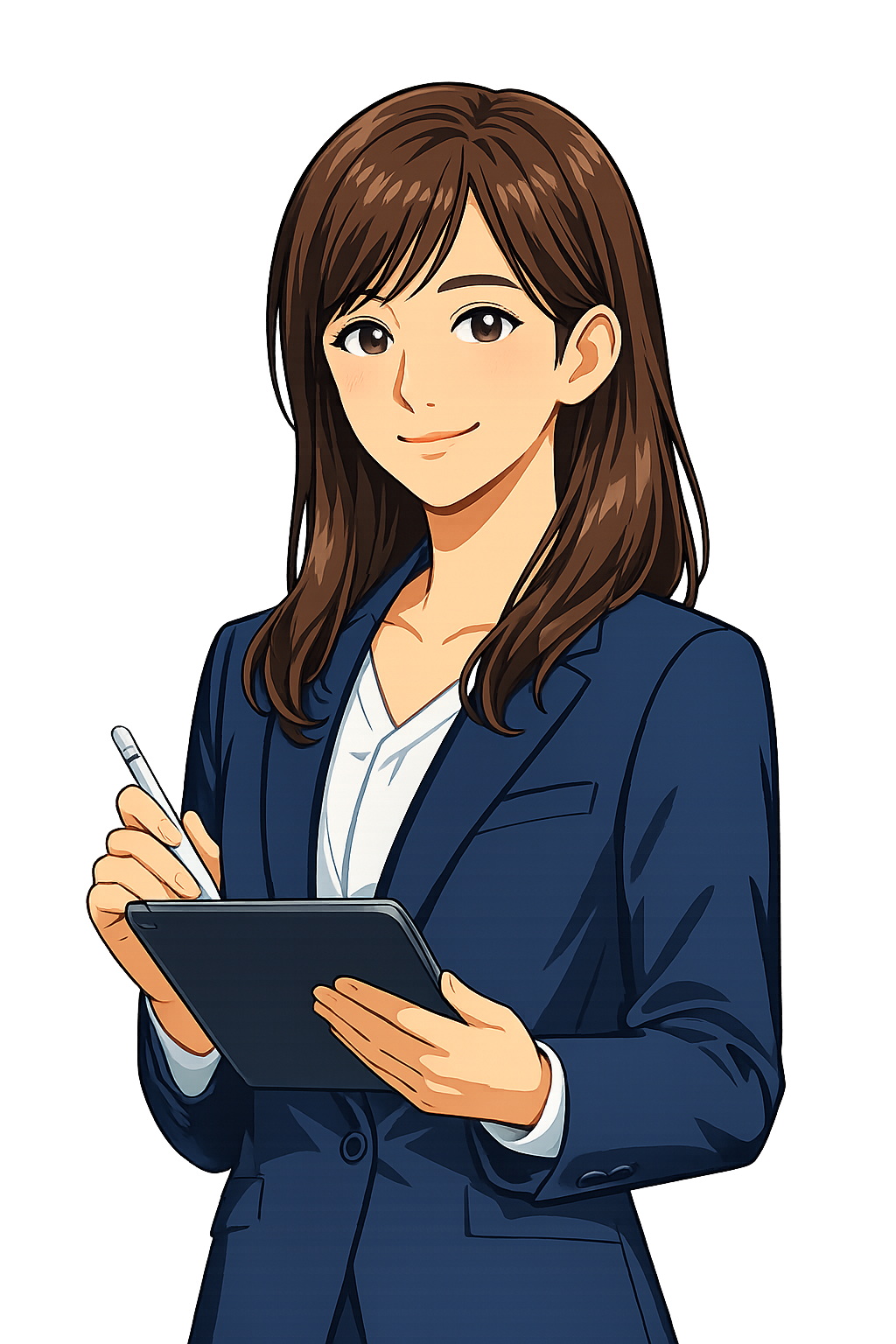 柔らかい表情の女性相談員のイラスト