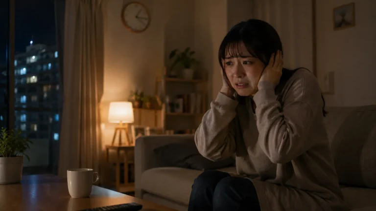 騒音被害に悩む女性