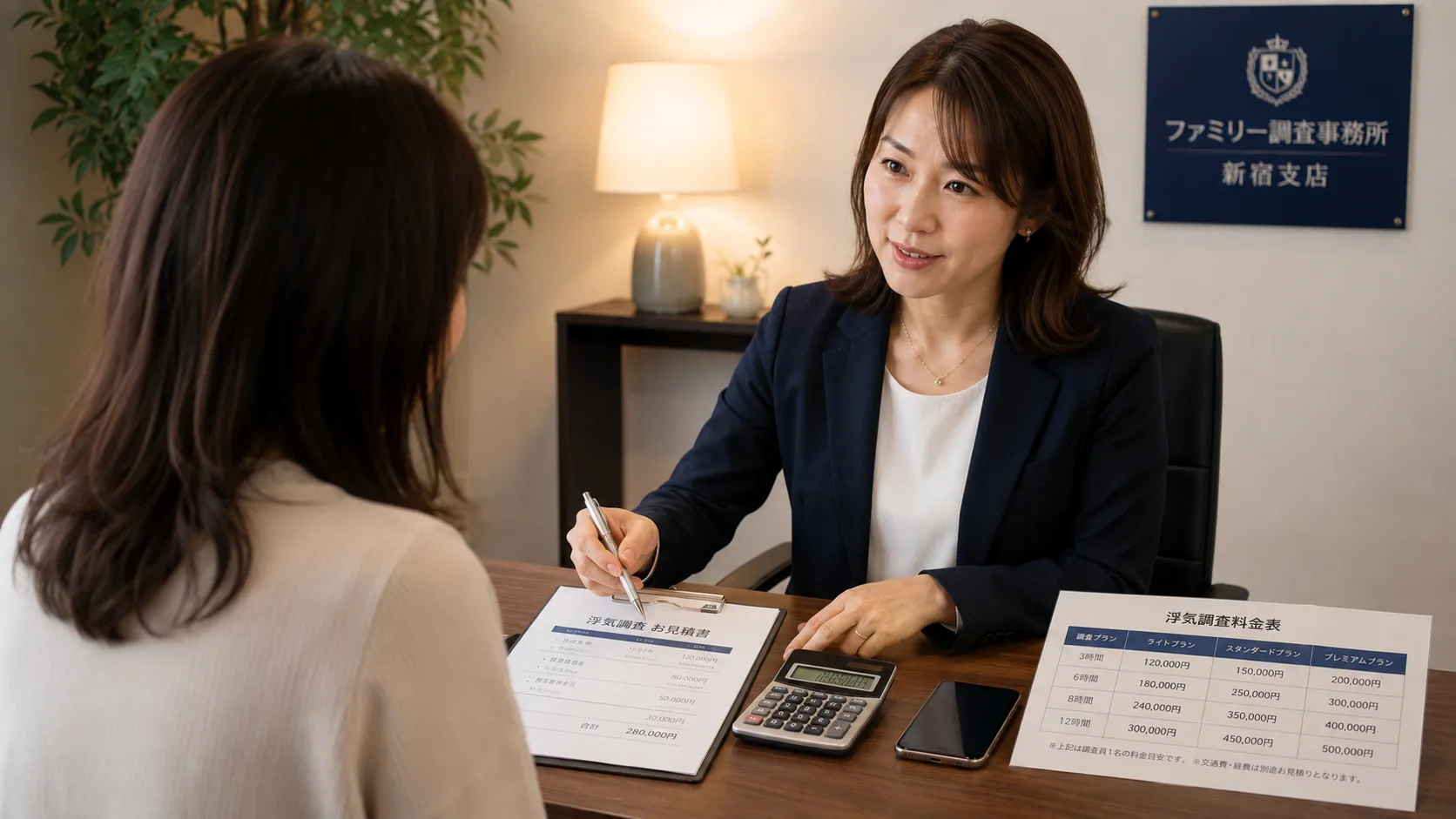 マッチングサイトの相手とのメッセージ履歴や振込記録を整理する女性