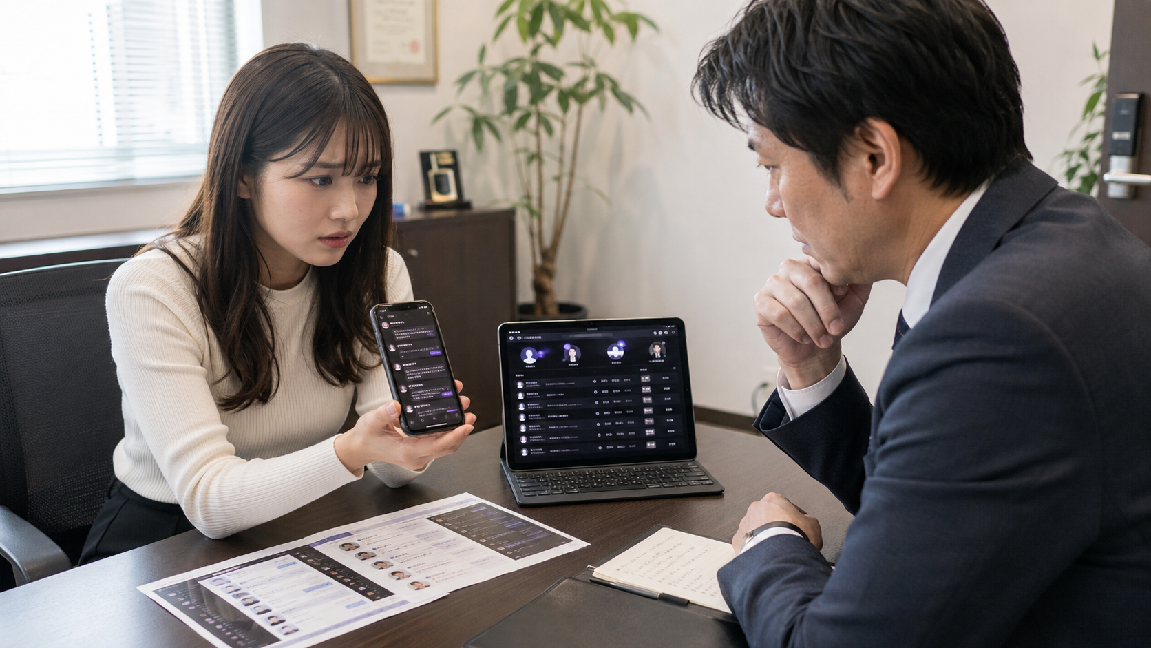 配信者を狙うネットストーカーのDMと投げ銭履歴を調査員へ相談する女性