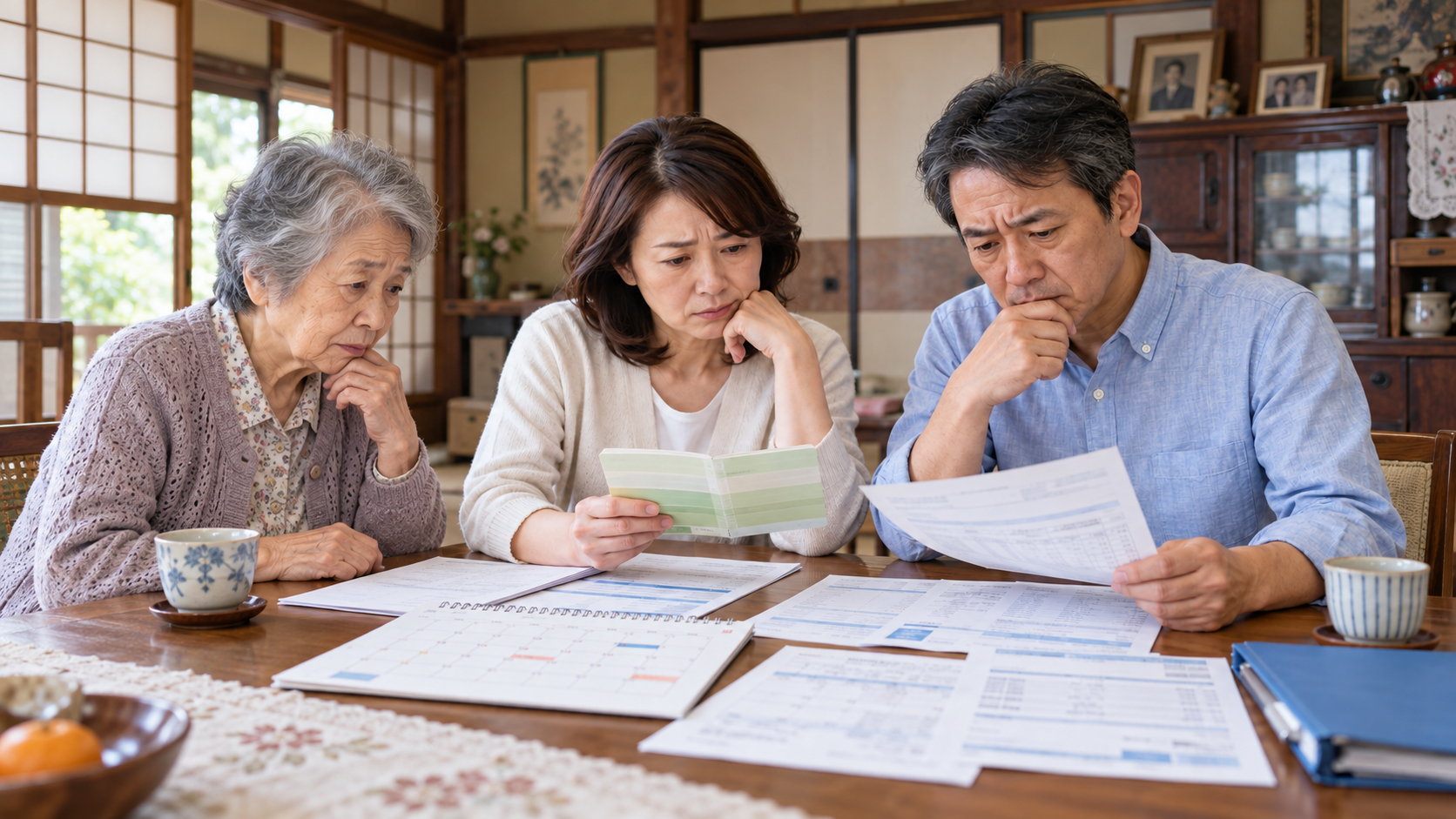高齢の親の介護トラブルでヘルパーや訪問介護と金銭状況を確認する家族