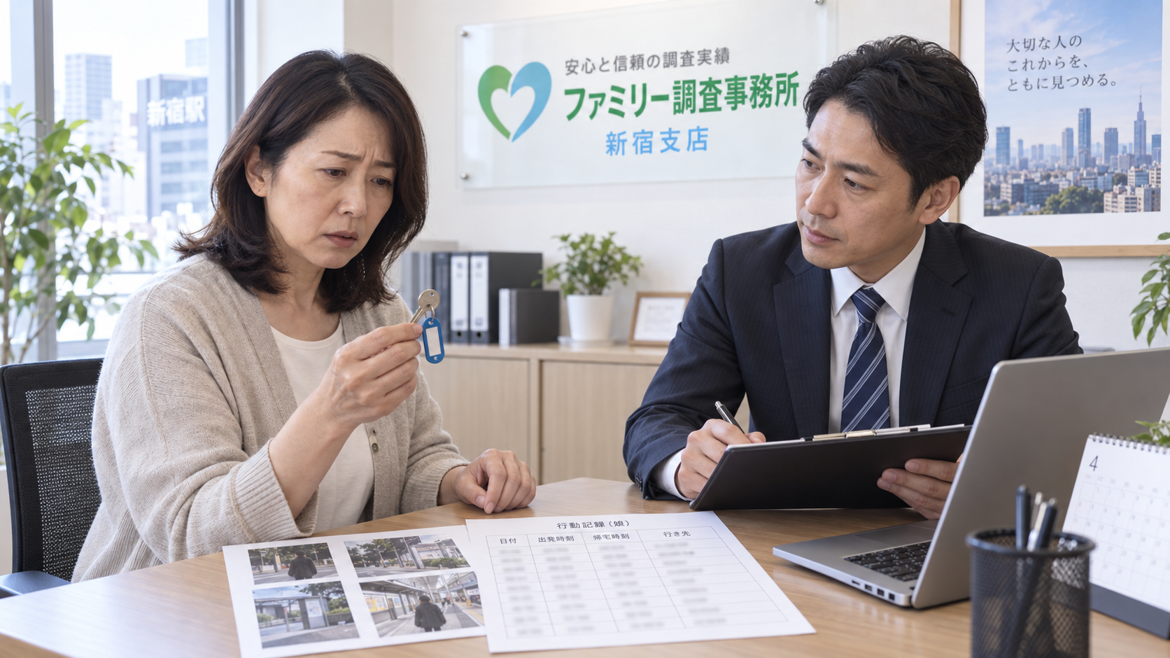娘のコインロッカー利用と最近の外出行動について素行調査を相談する母親