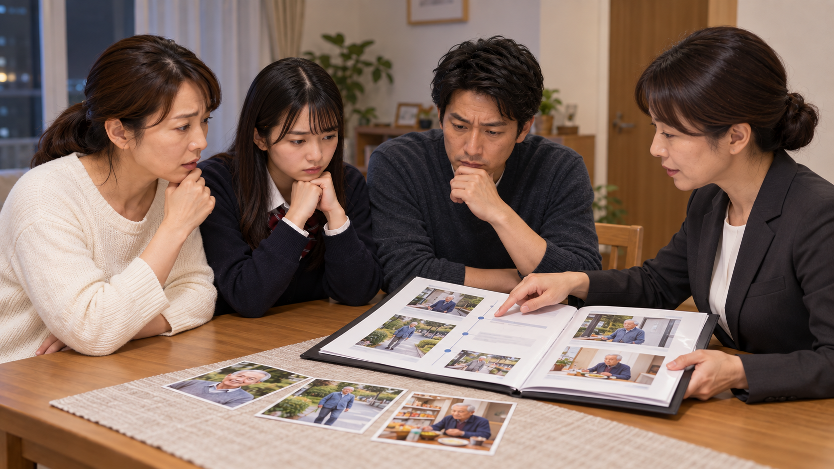 遠方に住む家族に代わり一人暮らしの高齢の父の生活状況を定期的に確認する調査員