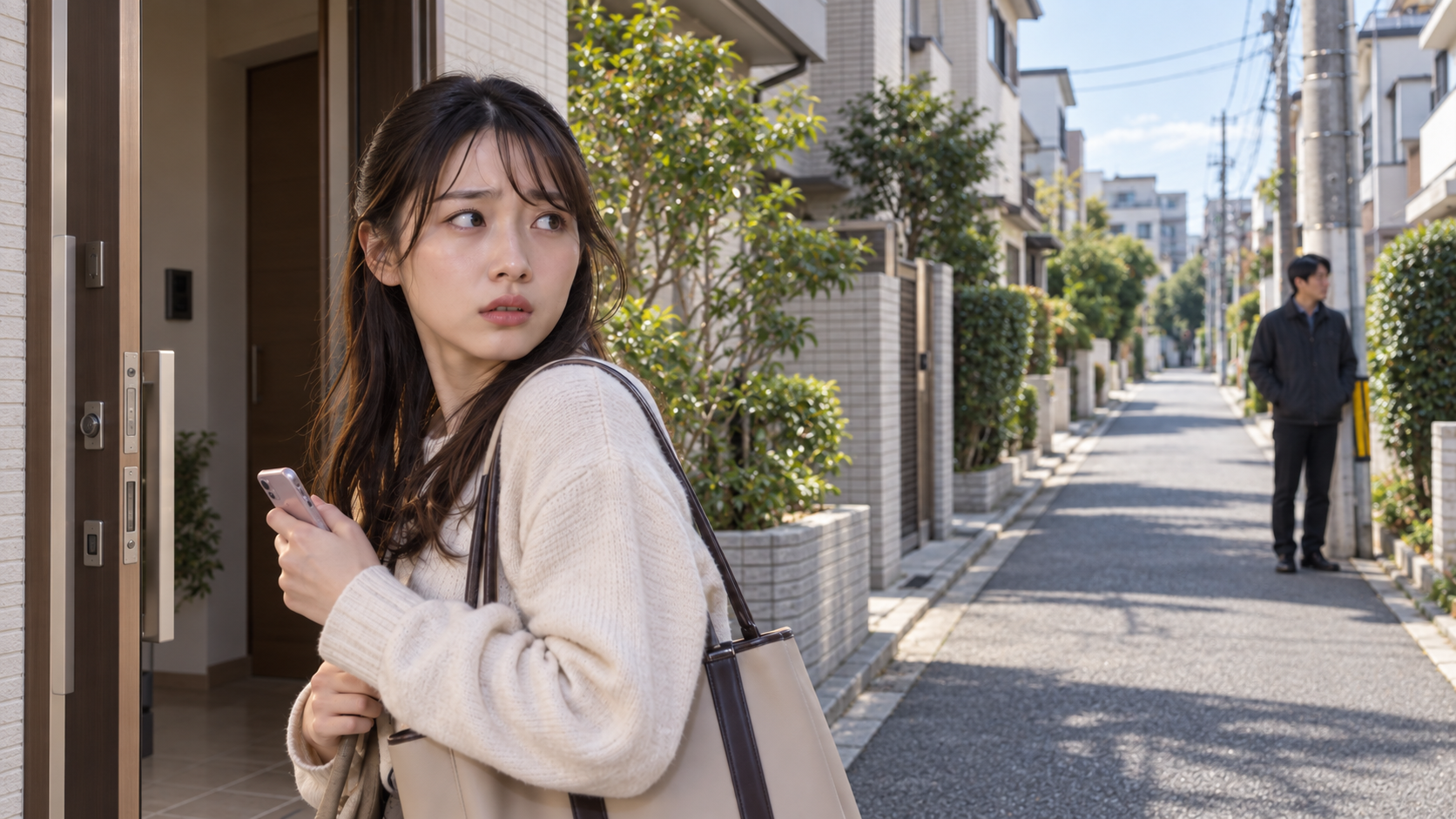SNSで予定を書いた日に自宅付近に人が現れ投稿時間と目撃記録を確認する女性