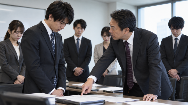 朝礼で何度もパワハラ