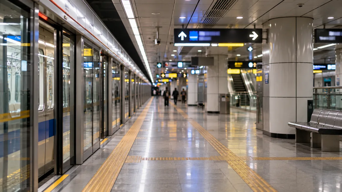 ソウルの地下鉄の駅構内