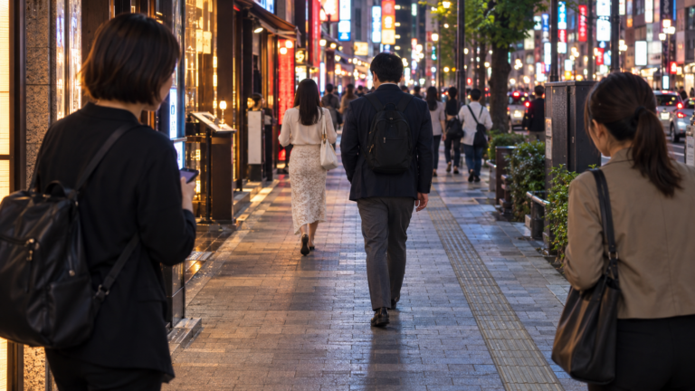 女性のはいごを確認してろ調査員