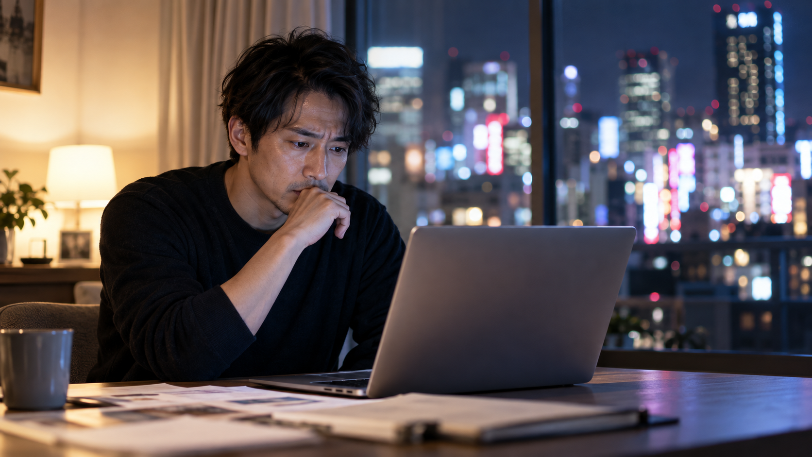 歌舞伎町で相手が分からない金銭トラブルやSNSトラブルについて相談を考える男女